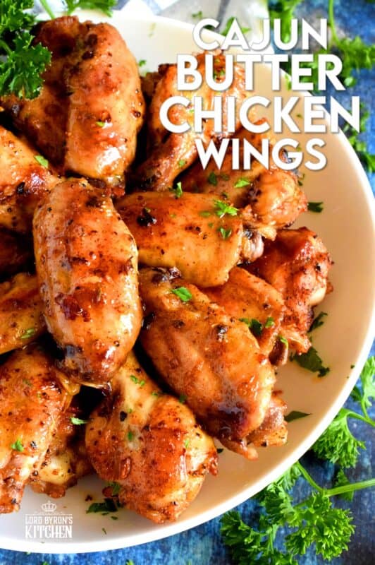 Cajun seasoning typically combines common pantry ingredients with cayenne pepper. Cajun Butter Chicken Wings is inspired by that particular seasoning blend with a few variations. Oh, and there's butter! Deliciously savoury, these wings will quickly become your new favourite! #chicken #wings #cajun #spice #baked #fried