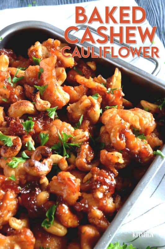 Cashew Cauliflower is the vegetarian equivalent of the classic Chinese buffet favourite, Cashew Chicken. The same great flavour as your favourite Chinese take out, but in vegetarian format. This is one of those recipes that you will want to make over and over again. Yum! #cashew #cauliflower #takeout #vegetarian #asian