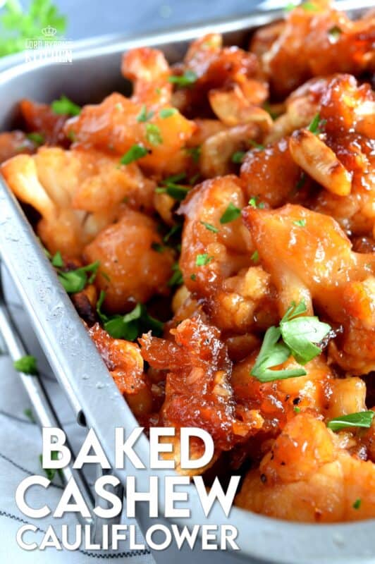 Cashew Cauliflower is the vegetarian equivalent of the classic Chinese buffet favourite, Cashew Chicken. The same great flavour as your favourite Chinese take out, but in vegetarian format. This is one of those recipes that you will want to make over and over again. Yum! #cashew #cauliflower #takeout #vegetarian #asian