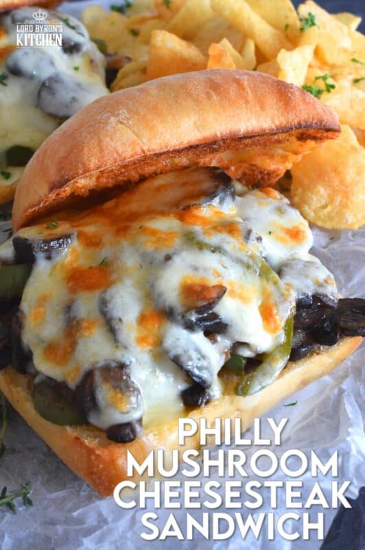 If you prepare mushrooms the right way, they can easily replace meat in almost any recipe. This Philly Mushroom Cheesesteak Sandwich has all the flavour you've come to expect without any beef at all. Vegetarians, rejoice! #vegetarian #meatless #philly #cheesesteak #mushroom
