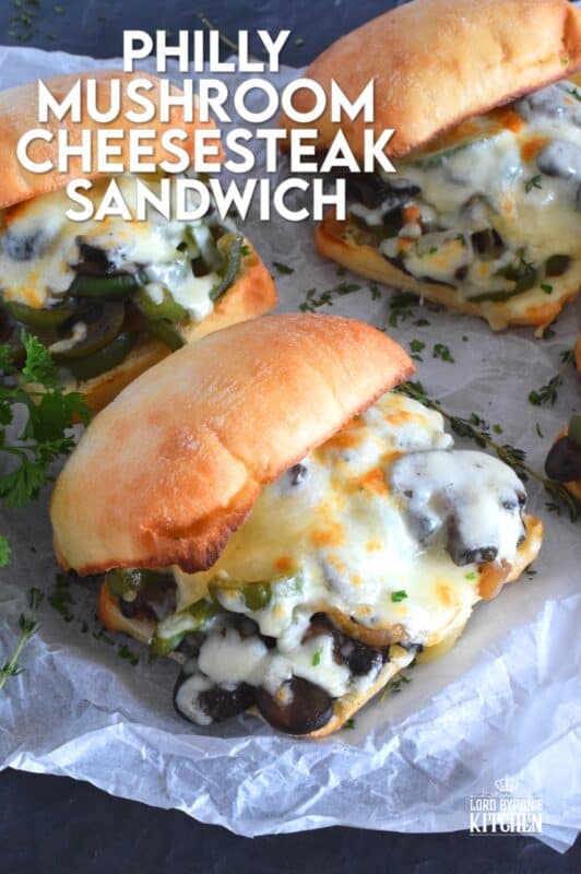 If you prepare mushrooms the right way, they can easily replace meat in almost any recipe. This Philly Mushroom Cheesesteak Sandwich has all the flavour you've come to expect without any beef at all. Vegetarians, rejoice! #vegetarian #meatless #philly #cheesesteak #mushroom