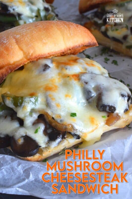 If you prepare mushrooms the right way, they can easily replace meat in almost any recipe. This Philly Mushroom Cheesesteak Sandwich has all the flavour you've come to expect without any beef at all. Vegetarians, rejoice! #vegetarian #meatless #philly #cheesesteak #mushroom