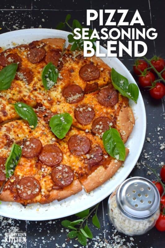 Homemade seasoning blends are the best! All you need is your spice rack and a few minutes to make your own version of this Pizza Seasoning Blend. It will open up lots of recipe possibilities and save you money too! Prepared with what most of us have in our spice racks already, this blend will keep in your fridge for months! #pizza #seasoning #blends #parmesan