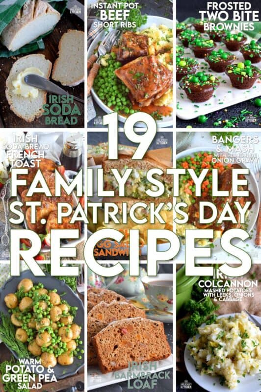 This collection of 19 St. Patrick's Day Recipes has something for everyone! Whether you have the luck of the Irish running through your veins or you simply admire the people, the culture, and of course, the food! There is bound to be a fun and festive main or treat in the collection that you will love sinking your teeth into! Happy St. Patrick's Day! #irish #greenfood #stpatricksday #irishrecipes