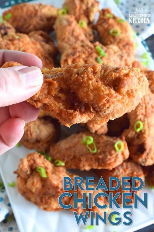 Forget those Breaded Chicken Wings in the frozen section of your local grocery store! This homemade version has better flavour, more crunch, and most certainly way more bang for your buck. These are great just the way they are, or toss them in your favourite wing sauce! #wings #chicken #breaded #fried