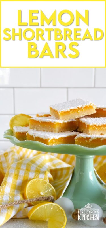 Pucker up! These Lemon Shortbread Bars are perfectly balanced with tartness from the lemons and sweetness from the sugar. The easy to prepare lemon filling is baked right on top of that homemade buttery shortbread crust. Perfect to serve at Easter brunch, a light and refreshing summer dessert, but so delicious you can whip up a batch of these for any occasion! #lemon #bars #shortbread #easter #squares