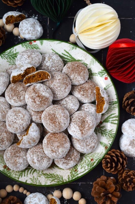 Ground clove is a very common ingredient in holiday baking, but for the most part, it's hidden in a blend of other spices like cinnamon, ginger, and nutmeg. Clove and Molasses Cookies omit all of those and place ground cloves at the forefront. Cloves are described as having a hot taste, so these cookies are strongly flavoured and perfectly paired with hot tea. #christmas #holiday #baking #cookies #molasses #cloves