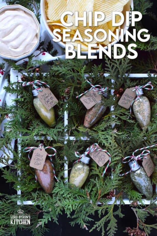 If you have someone special in your life who loves to snack on chips and dip, you must prepare these Chip Dip Seasoning Blends! A collection of 6 chip dip seasonings that require only the addition of sour cream to make the most delicious - and thoughtful! - homemade chip dip! #chip #dip #sourcream #seasoning #blends #gift