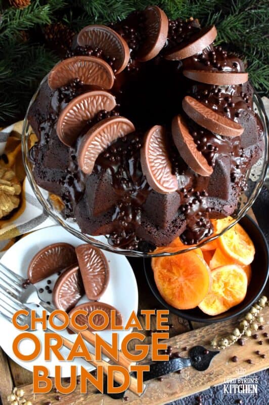 When you combine chocolate and orange, they form the perfect flavour combination; and these flavours are bold and bright in this bundt cake. Chocolate cake should be super moist and this one certainly is! Prepared with buttermilk and brewed coffee, this is most certainly not your average chocolate cake! #orange #chocolate #bundt #terrys