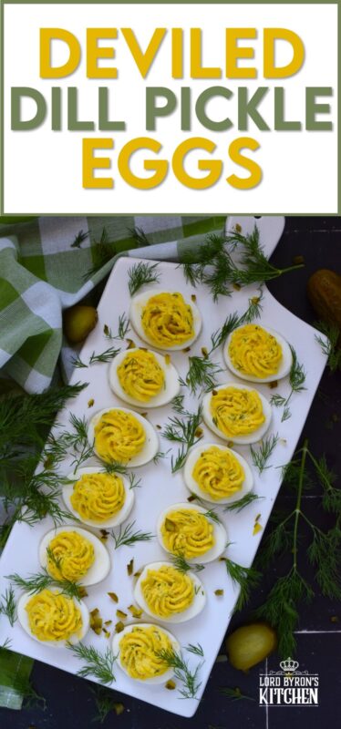 Deviled Dill Pickle Eggs are so delicious and an appetizer or side that can be prepared any time of the year - not just at Easter, which is when most of us tend to prepare them! Prepared with lots of fresh dill and dill pickles, this one is obviously for the dill lover! These are great to serve at a backyard summer BBQ! #dillpickles #deviledeggs #appetizer #dill