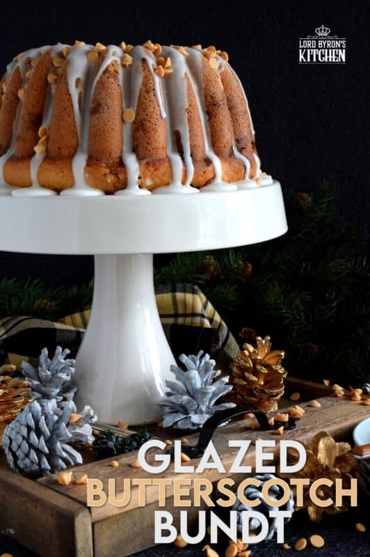 Butterscotch is sweet and indulgent, it’s a flavour combination that combines that of browned butter, molasses, and caramelized sugar. That's a lot of sugar, but for this Glazed Butterscotch Chip Bundt Cake, I'm willing to make the exception. Besides, calories don't count at Christmastime! #butterscotch #bundt #glazed