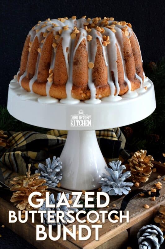 Butterscotch is sweet and indulgent, it’s a flavour combination that combines that of browned butter, molasses, and caramelized sugar. That's a lot of sugar, but for this Glazed Butterscotch Chip Bundt Cake, I'm willing to make the exception. Besides, calories don't count at Christmastime! #butterscotch #bundt #glazed