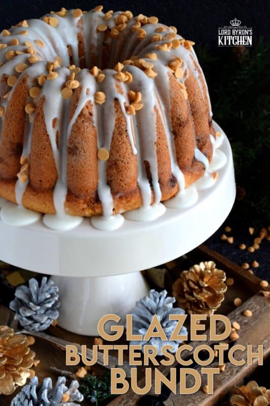 Butterscotch is sweet and indulgent, it’s a flavour combination that combines that of browned butter, molasses, and caramelized sugar. That's a lot of sugar, but for this Glazed Butterscotch Chip Bundt Cake, I'm willing to make the exception. Besides, calories don't count at Christmastime! #butterscotch #bundt #glazed