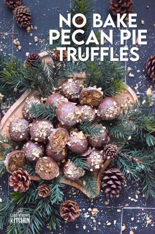 Phenomenal is the only word to describe these No Bake Pecan Pie Truffles! In just a few minutes, the filling is easily prepared and can be made in advance. Roll the filling into balls and dip them into silky smooth melted milk chocolate. Top these truffles with more chopped pecans and enjoy! #pecan #balls #truffles #holiday #chocolate #nobake