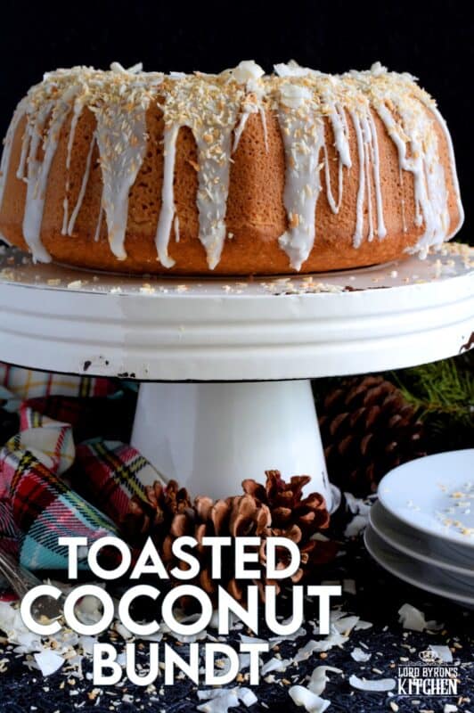 If you have a coconut lover in your life, this gorgeous Toasted Coconut Bundt Cake is going to make that person very happy! This cake is prepared with coconut, coconut milk, and coconut extract. If that's not coconutty enough, nothing will ever be! Drizzle with a simple glaze and top with more toasted coconut for presentation. #toasted #coconut #bundt #cake