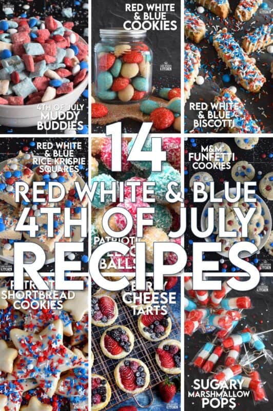 Here are 14 recipes that celebrate everything red, white, and blue just in time for Independence Day! If you’re hosting a backyard BBQ or attending a local community picnic potluck this 4th of July, this collection has something everyone will love! #4thofjuly #america #redwhiteblue #independenceday