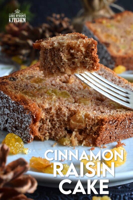 There are cinnamon raisin bagels and bread, so why not a cake too? Cinnamon Raisin Bundt Cake is a light and fluffy cake prepared with yogurt and simple pantry ingredients. There's a lot of cinnamon in this cake which adds warmth and the two whole cups of raisins ensure this cake stays soft and moist; perfect for the holidays! #raisin #cinnamon #bundt