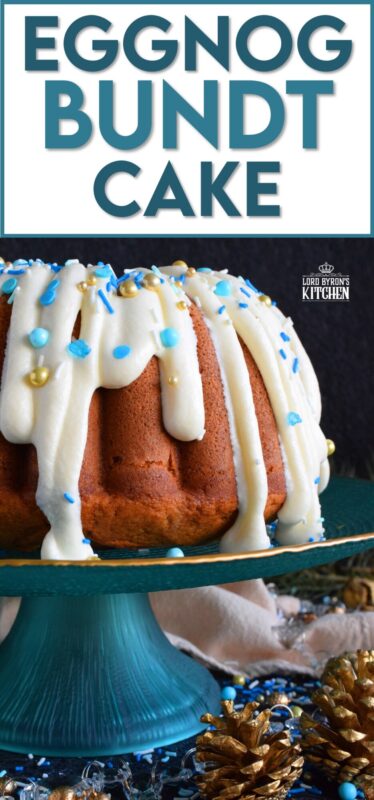 If you don't care to drink eggnog, why not bake with it instead? Eggnog is baked right into the batter and the frosting is made with eggnog too, ensuring that this Eggnog Bundt Cake lives up to its name! Optionally, this recipe permits a splash or rum or an alcohol-free version too! #eggnog #bundt #cake
