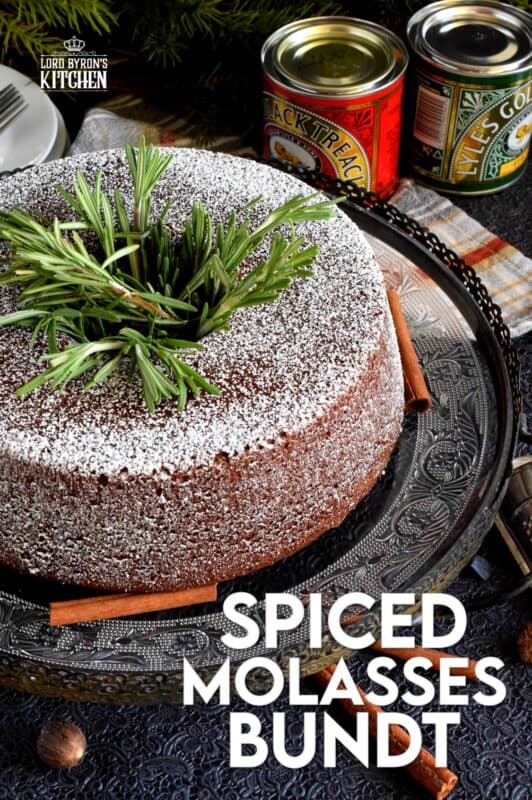 Rustic, simplistic, and delicious; Spiced Molasses Bundt Cake just screams Christmas! It is prepared with classic holiday-warming spices like cinnamon, nutmeg, ginger, and cloves. Paired with the sweetness of molasses and brown sugar, it's hard to eat just one slice! #spiced #molasses #bundt #cake