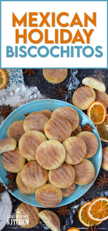 Light and deliciously buttery, Mexican Holiday Biscochitos combine the complex flavour of crushed anise seeds, ground cinnamon, vanilla extract, and orange zest - these cookies are delightful! #biscochitos #cookies #mexican #christmas