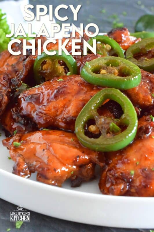 Spicy Jalapeno Chicken is a crispy fried chicken in a thick, sweet, savoury, and spicy sauce; this recipe is most certainly for the spicy food lover. Prepared with a light and crispy coating, this chicken can be as spicy or as mild as you like - it's really up to your personal preference! #friedchicken #jalapeno #jalapenochicken #spicychicken #chicken