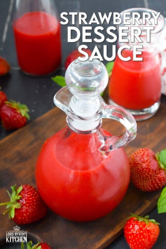 With a couple of handfuls of fresh strawberries, a splash of vanilla extract, and some sugar, you can make the most easy and deliciously simple Strawberry Dessert Sauce. Pour it over pancakes or waffles, drizzle some on ice cream, or shake an ounce into your favourite berry-based cocktail! #strawberry #strawberries #sauce #dessert