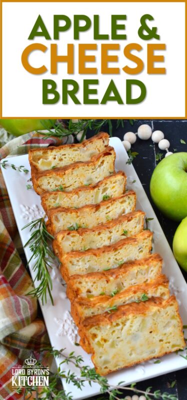 Not all cakes and loaves need to be sweetened with sugar, nor do they need to be made with desserts in mind. Loaves lend themselves quite well to an afternoon tea or coffee break, especially if they are prepared to be savoury like in the case of this Apple and Cheese Bread! #loaf #bread #apple #cheese