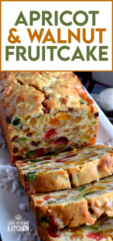 A common Christmastime tradition is fruitcake, and there's so many varieties to choose from. My version is free of alcohol and loaded with both candied and dried fruit, as well as walnuts. Christmas Apricot and Walnut Fruitcake just might be your new favourite Christmas tradition! #fruitcake #loaf #nuts #dried #fruit #apricot #christmas #cake #baking #candied