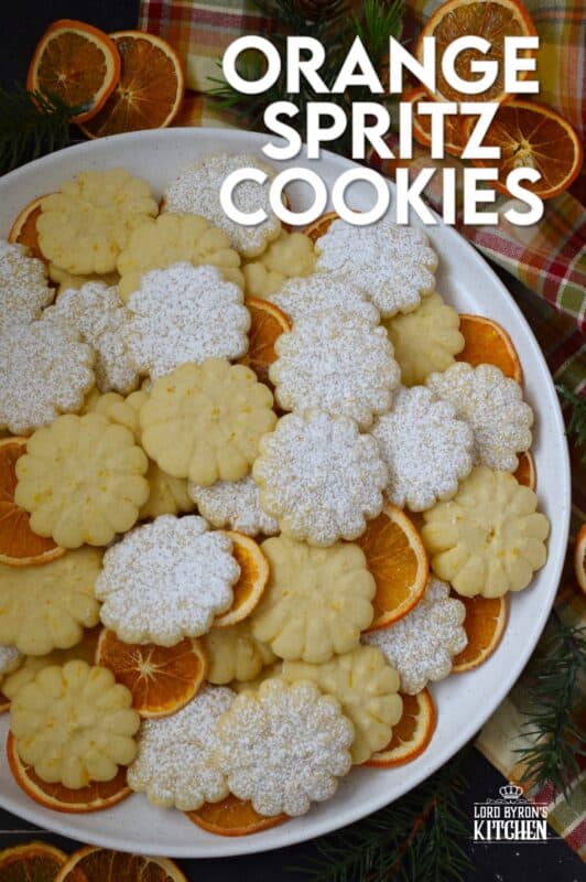 Slightly sweet and buttery with a burst of fresh citrus flavour, these Orange Spritz Cookies melt in your mouth! Every holiday cookie exchange or plate must have a spritz cookie, so I encourage you to try this classic recipe with an orange zest twist! #spritz #cookies #orange #zest