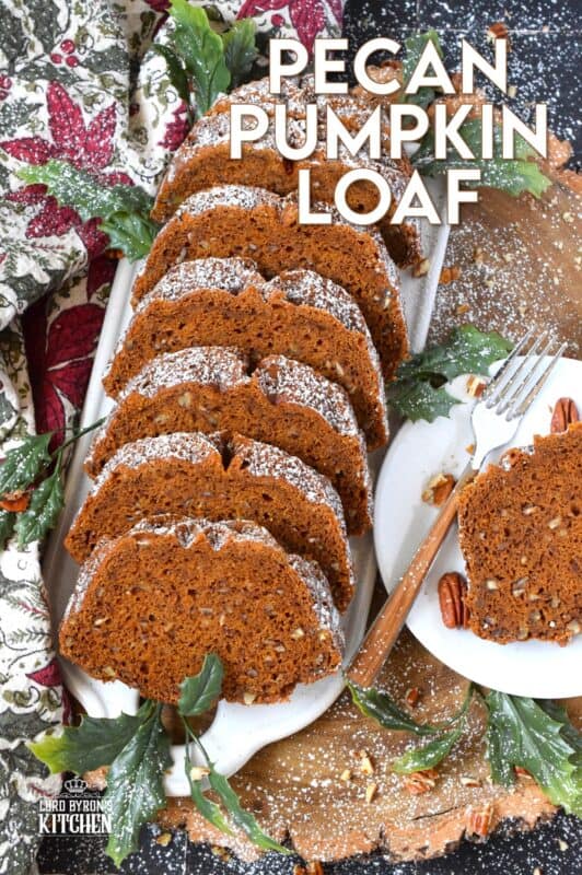 If a pumpkin loaf is prepared without real pumpkin, it isn't a pumpkin loaf! So, this Pecan Pumpkin Loaf is baked with almost two whole cups of canned pumpkin puree! In addition to a homemade pumpkin spice blend, this loaf is packed with pecans for extra flavour and texture! #pumkin #loaf #bread #pecan #spice