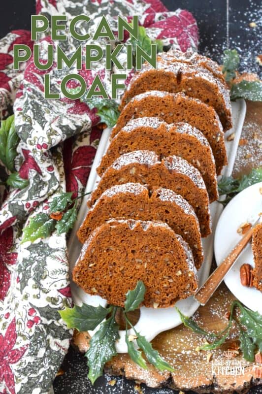 If a pumpkin loaf is prepared without real pumpkin, it isn't a pumpkin loaf! So, this Pecan Pumpkin Loaf is baked with almost two whole cups of canned pumpkin puree! In addition to a homemade pumpkin spice blend, this loaf is packed with pecans for extra flavour and texture! #pumkin #loaf #bread #pecan #spice