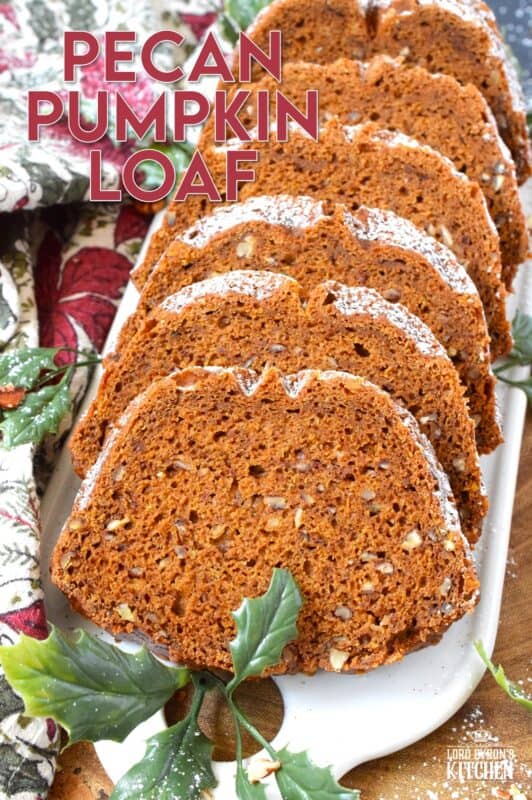 If a pumpkin loaf is prepared without real pumpkin, it isn't a pumpkin loaf! So, this Pecan Pumpkin Loaf is baked with almost two whole cups of canned pumpkin puree! In addition to a homemade pumpkin spice blend, this loaf is packed with pecans for extra flavour and texture! #pumkin #loaf #bread #pecan #spice
