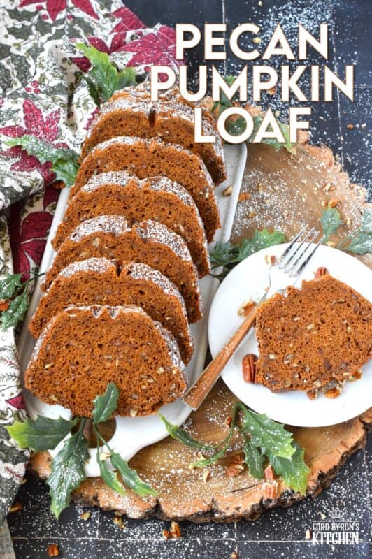 If a pumpkin loaf is prepared without real pumpkin, it isn't a pumpkin loaf! So, this Pecan Pumpkin Loaf is baked with almost two whole cups of canned pumpkin puree! In addition to a homemade pumpkin spice blend, this loaf is packed with pecans for extra flavour and texture! #pumkin #loaf #bread #pecan #spice