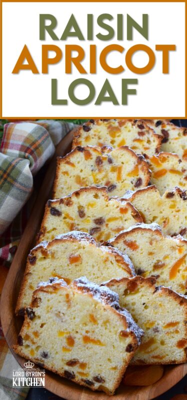 Loaded with dried apricots and raisins and prepared with cream cheese, this Raisin Apricot Loaf is dense, moist, and absolutely delicious! This is one of those confections that doubles as a wonderful after dinner dessert or an indulgent afternoon treat! #loaf #bread #dried #apricot #raisin