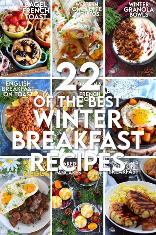 On those cold winter mornings when you just cannot seem to get going, a good breakfast is the cure! Here are 22 of the Best Winter Breakfast Recipes that will fuel your day and keep you feeling full! As an added bonus, they're hearty, cozy, and budget-friendly too! #breakfast #winter #hearty #family #coldweather