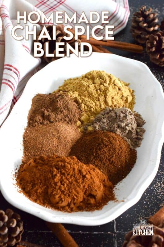 Homemade seasoning blends are the best! All you need is your spice rack and a few minutes to make your own Chai Spice Blend. Prepared with what most of us have in our spice racks already, this blend will keep in your pantry for months! With so many uses, you might just want to double the recipe! #chai #seasoning #spice #blend #homemade