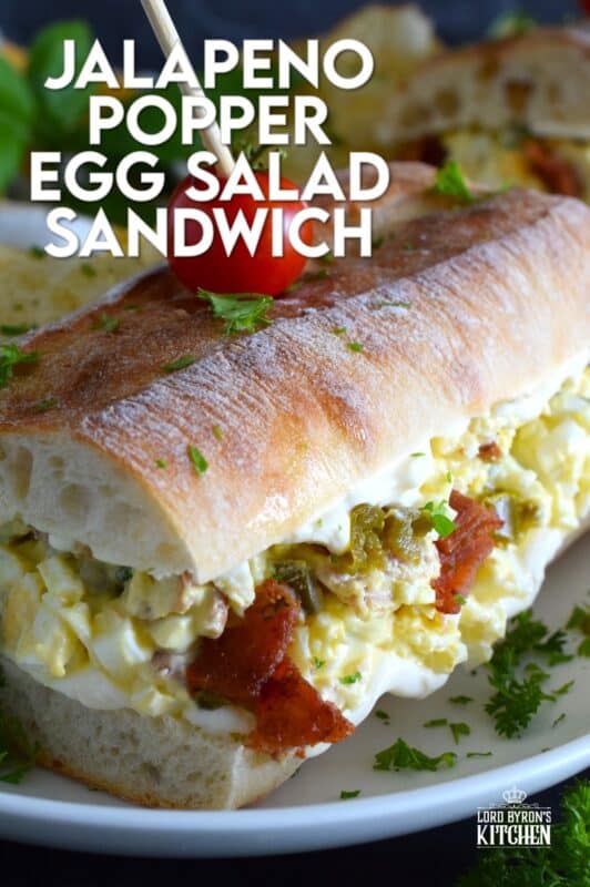 This is the most delicious and interesting egg salad sandwich you’ll ever eat! It is super flavourful and filled with freshness too. Jalapeno Popper Egg Salad Sandwiches are overfilled with egg salad that has been prepared with cheese, bacon, and pickled jalapenos! #jalapeno #popper #eggsalad #sandwiches