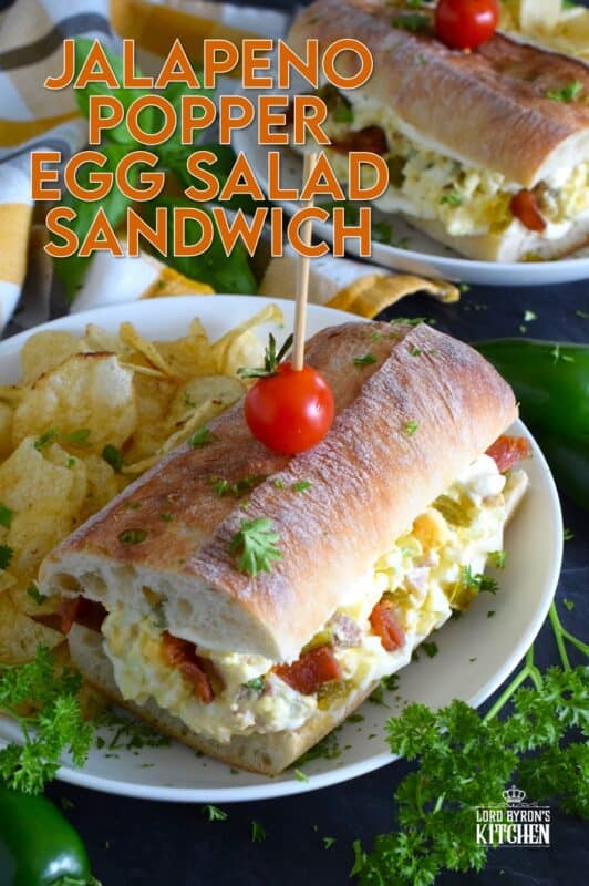 This is the most delicious and interesting egg salad sandwich you’ll ever eat! It is super flavourful and filled with freshness too. Jalapeno Popper Egg Salad Sandwiches are overfilled with egg salad that has been prepared with cheese, bacon, and pickled jalapenos! #jalapeno #popper #eggsalad #sandwiches