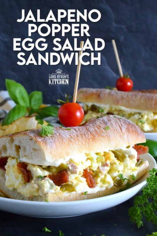 This is the most delicious and interesting egg salad sandwich you’ll ever eat! It is super flavourful and filled with freshness too. Jalapeno Popper Egg Salad Sandwiches are overfilled with egg salad that has been prepared with cheese, bacon, and pickled jalapenos! #jalapeno #popper #eggsalad #sandwiches