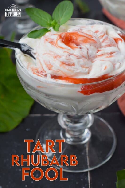 Traditionally, a fool is made with a sweet custard, but in this version, a homemade tart rhubarb compote is folded into a light and fluffy sweetened whipped cream. So simple yet so delicious, a Tart Rhubarb Fool is a must when rhubarb is in season! #fool #dessert #rhubarb