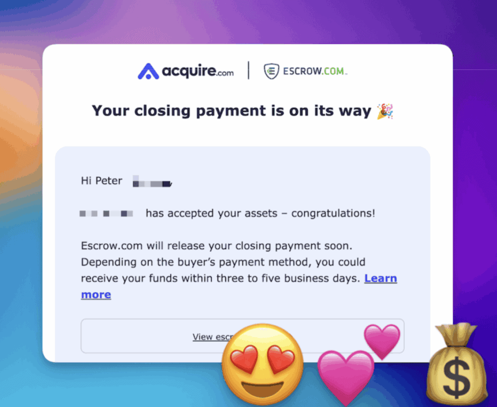 business sale proof screenshot